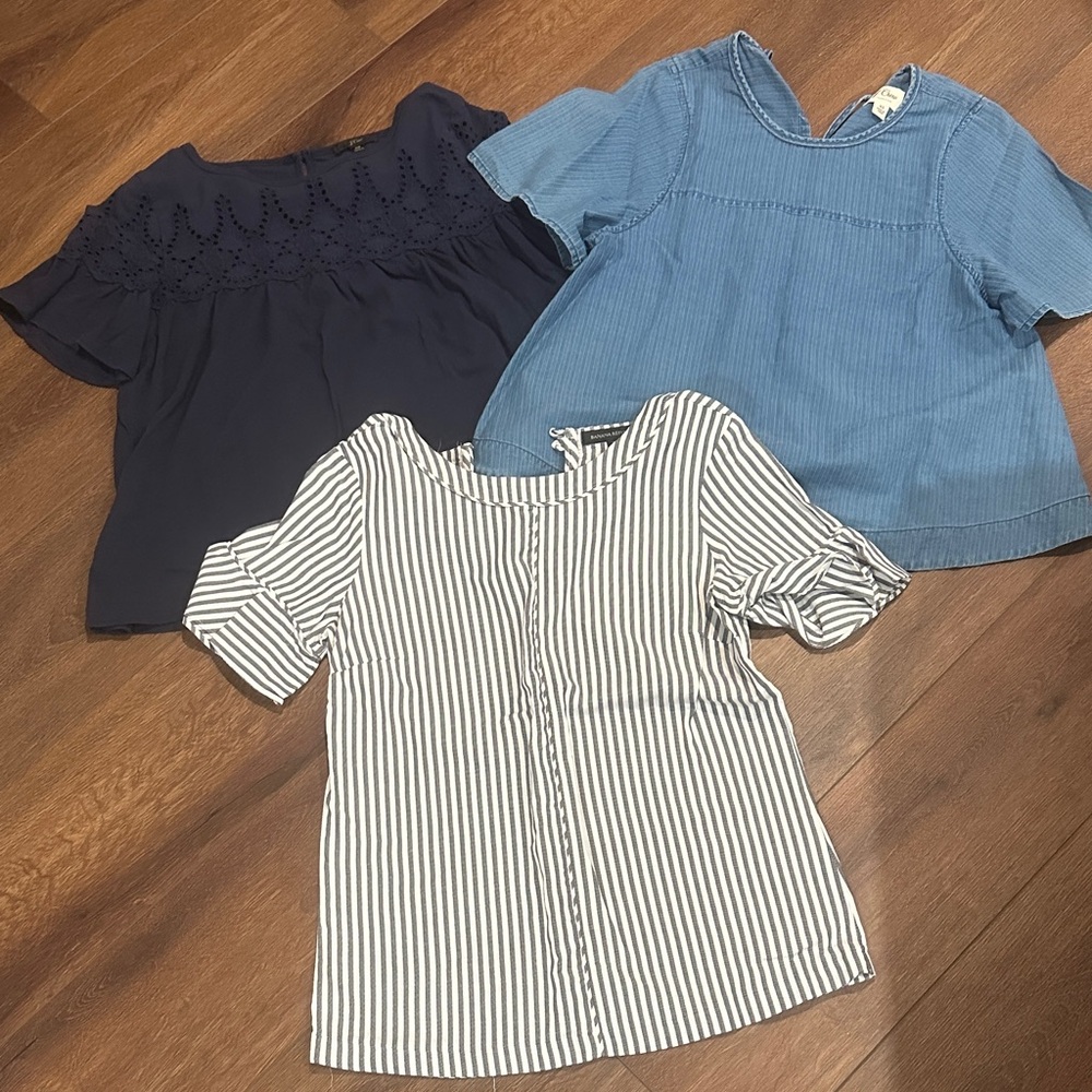 J. Crew Navy, Blue, and Striped Blouses
